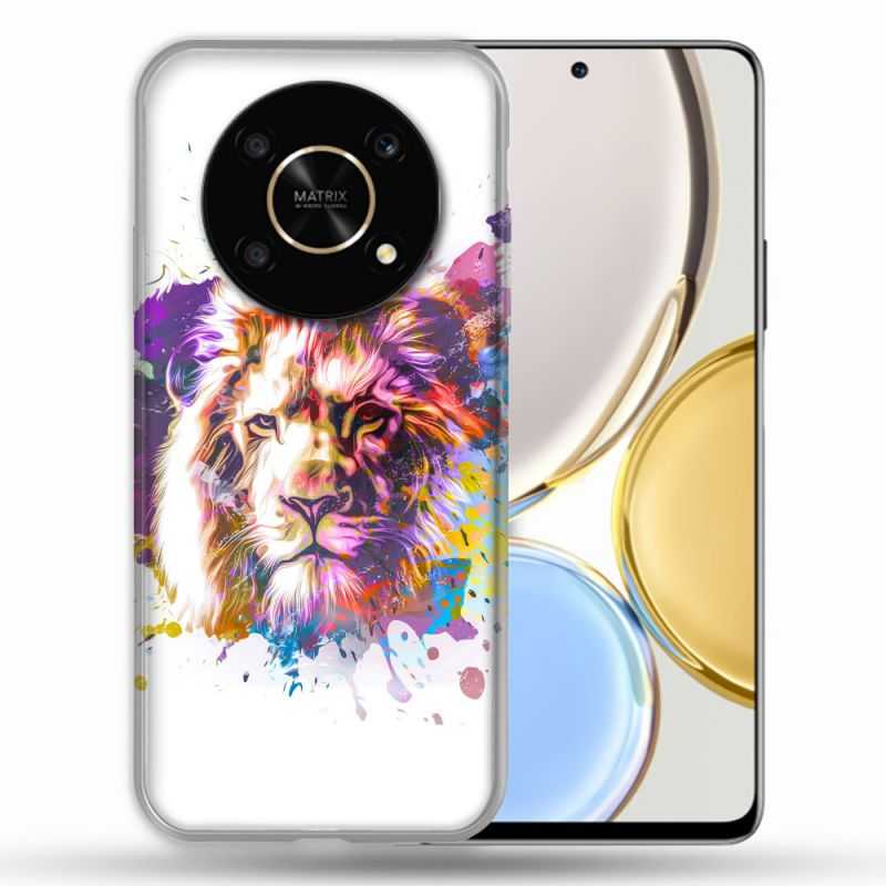 Coque Pour Honor Magic 4 Lite Animal Lion Tag