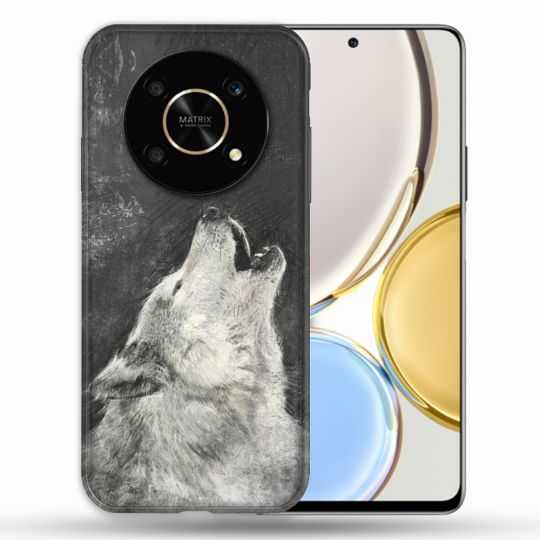 Coque Pour Honor Magic 4 Lite Animal Loup Hurlement