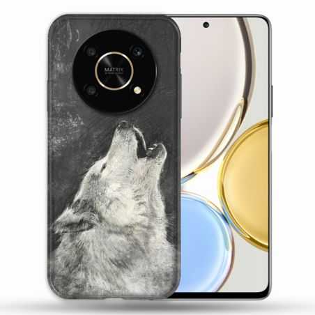 Coque Pour Honor Magic 4 Lite Animal Loup Hurlement