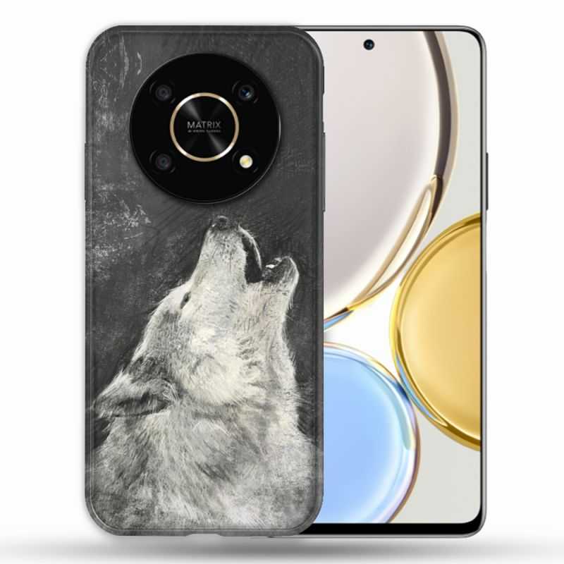Coque Pour Honor Magic 4 Lite Animal Loup Hurlement