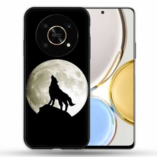 Coque Pour Honor Magic 4 Lite Animal Loup Noir