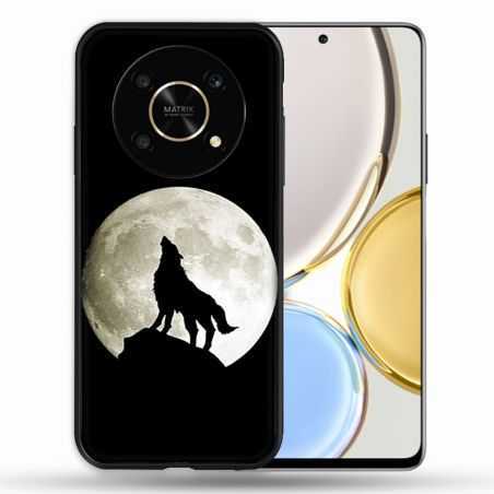Coque Pour Honor Magic 4 Lite Animal Loup Noir