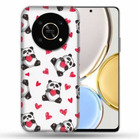 Coque Pour Honor Magic 4 Lite Animal Panda Coeur