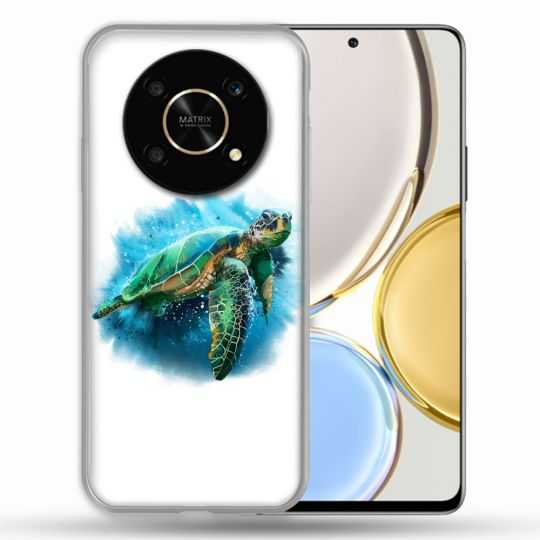 Coque Pour Honor Magic 4 Lite Animal Tortue Blanche multicolore