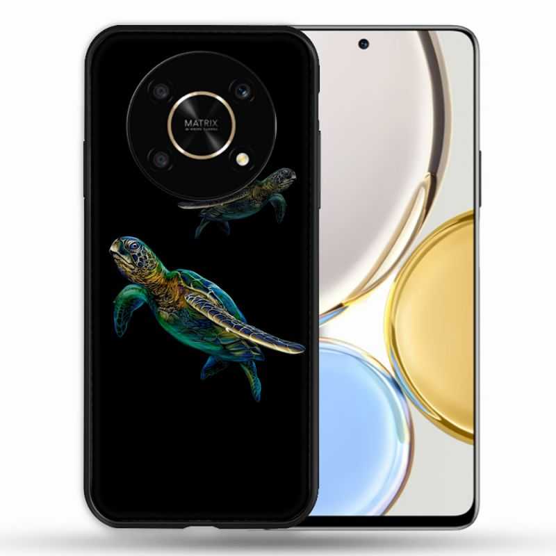 Coque Pour Honor Magic 4 Lite Animal Tortue Noire multicolore