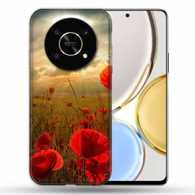 Coque Pour Honor Magic 4 Lite Fleur Coquelicot