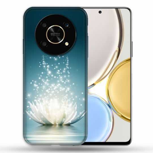 Coque Pour Honor Magic 4 Lite Fleur Lotus Blanc