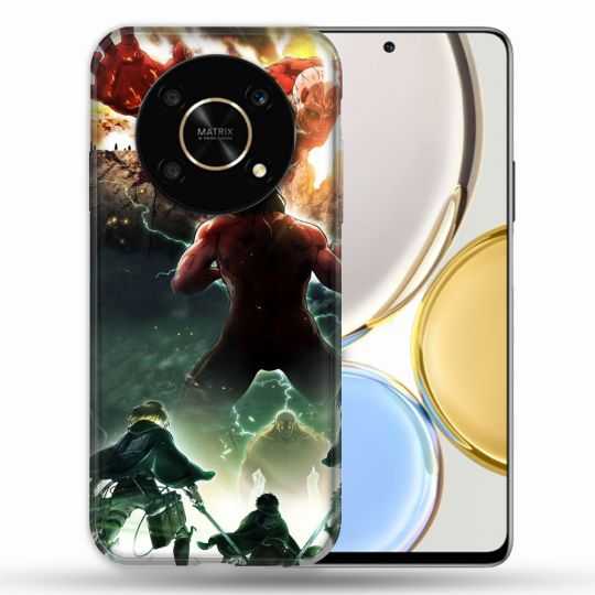 Coque Pour Honor Magic 4 Lite Manga Attaque Titans Combat