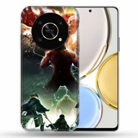Coque Pour Honor Magic 4 Lite Manga Attaque Titans Combat