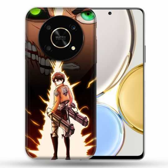 Coque Pour Honor Magic 4 Lite Manga Attaque Titans Eren Eclair