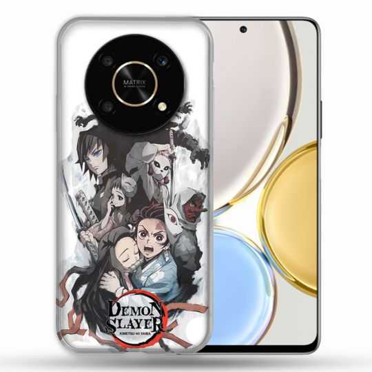 Coque Pour Honor Magic 4 Lite Manga Demon Slayer Blanc