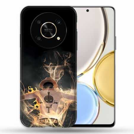 Coque Pour Honor Magic 4 Lite Manga One Piece Ace Noir