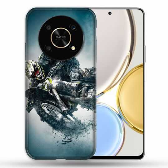 Coque Pour Honor Magic 4 Lite Moto Cross Ombre