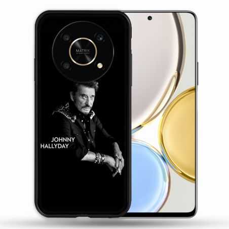 Coque Pour Honor Magic 4 Lite Musique Johnny Hallyday Noir