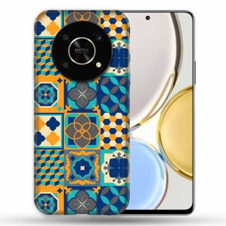 Coque Pour Honor Magic 4 Lite Texture Carreau Ciment Orange
