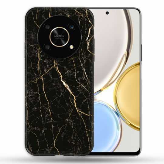 Coque Pour Honor Magic 4 Lite Texture Marbre Noir