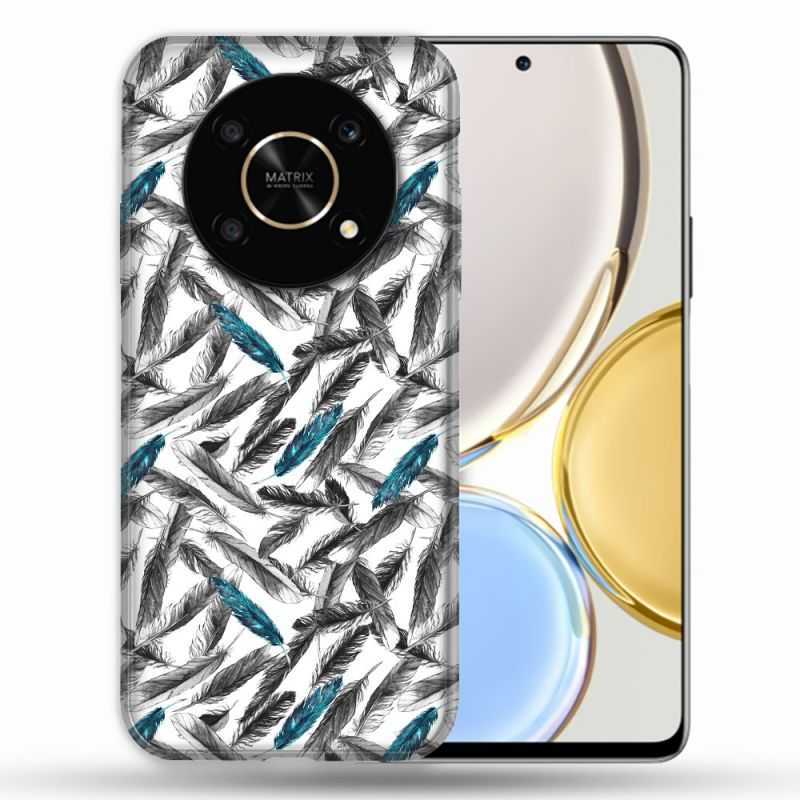 Coque Pour Honor Magic 4 Lite Texture Plume Canard