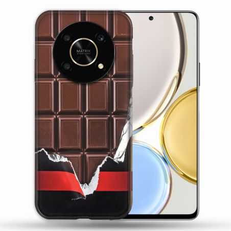 Coque Pour Honor Magic 4 Lite Texture Trompe Oeil Chocolat