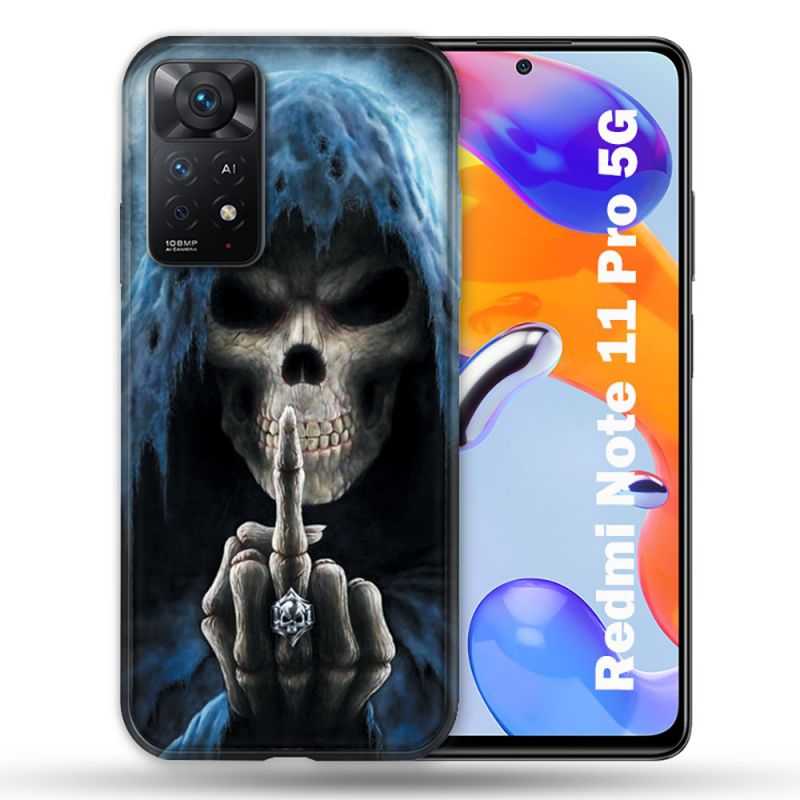 Coque Pour Xiaomi Redmi Note 11 Pro / 11 Pro 5G Tete de Mort Doigt