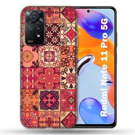 Coque Pour Xiaomi Redmi Note 11 Pro / 11 Pro 5G Texture Carreau Ciment Rouge