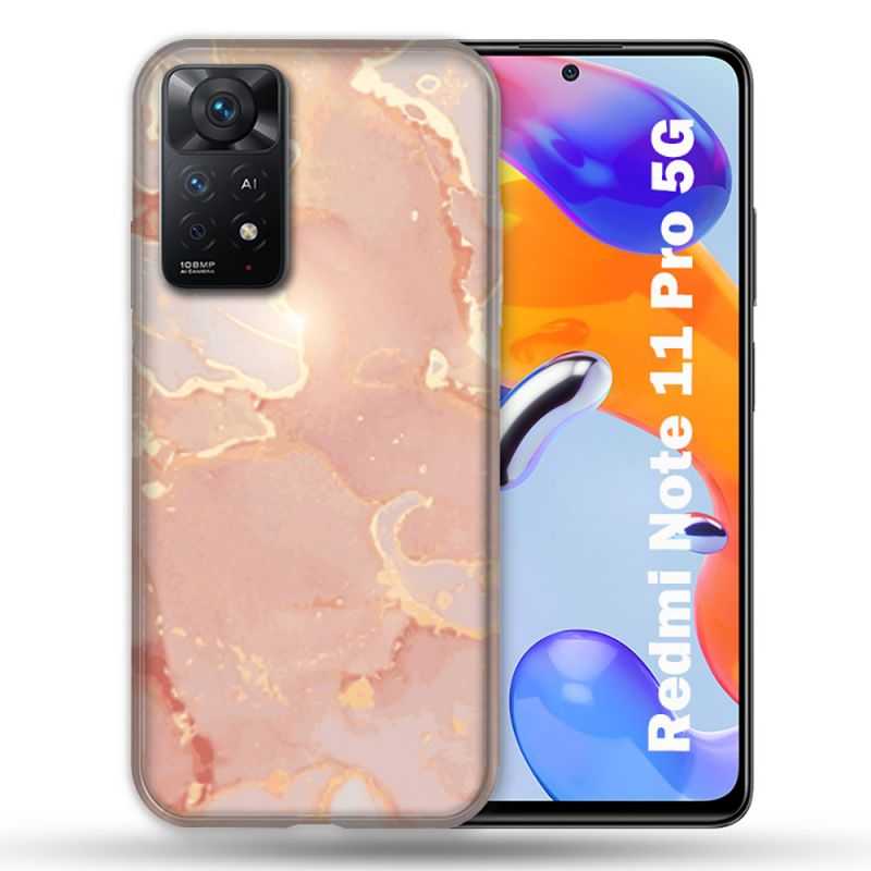 Coque Pour Xiaomi Redmi Note 11 Pro / 11 Pro 5G Texture Marbre Rose