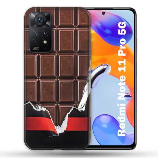 Coque Pour Xiaomi Redmi Note 11 Pro / 11 Pro 5G Texture Trompe Oeil Chocolat