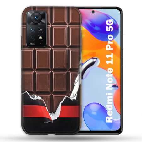 Coque Pour Xiaomi Redmi Note 11 Pro / 11 Pro 5G Texture Trompe Oeil Chocolat