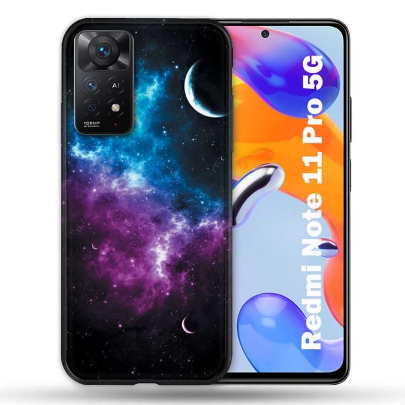 Coque Pour Xiaomi Redmi Note 11 Pro / 11 Pro 5G Univers Bleu Violet