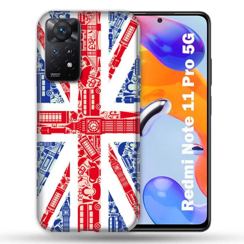 Coque Pour Xiaomi Redmi Note 11 Pro / 11 Pro 5G Voyage Angleterre Blanc
