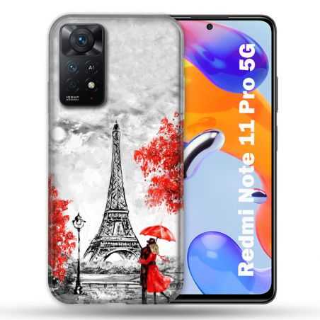 Coque Pour Xiaomi Redmi Note 11 Pro / 11 Pro 5G Voyage France Paris Rouge