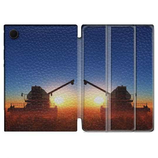 Housse Smart Cover Pour Samsung Galaxy Tab A8 (2022) 10.5 Agriculture Moissonneuse