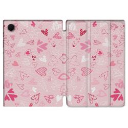 Housse Smart Cover Pour Samsung Galaxy Tab A8 (2022) 10.5 Amour Ptis Coeurs