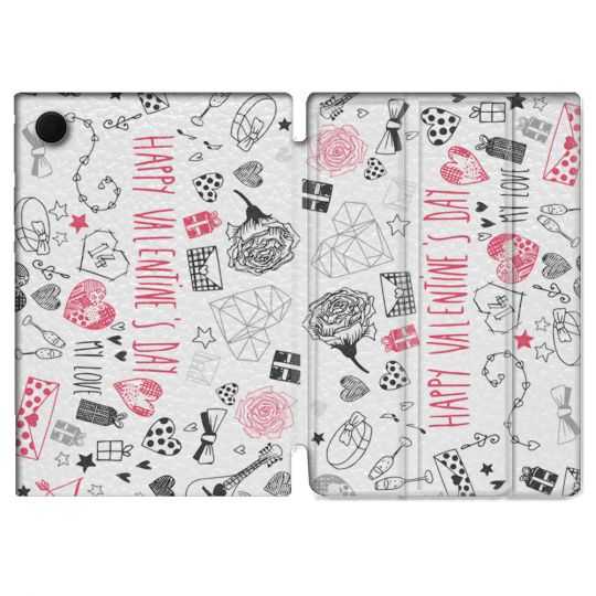 Housse Smart Cover Pour Samsung Galaxy Tab A8 (2022) 10.5 Amour Valentines