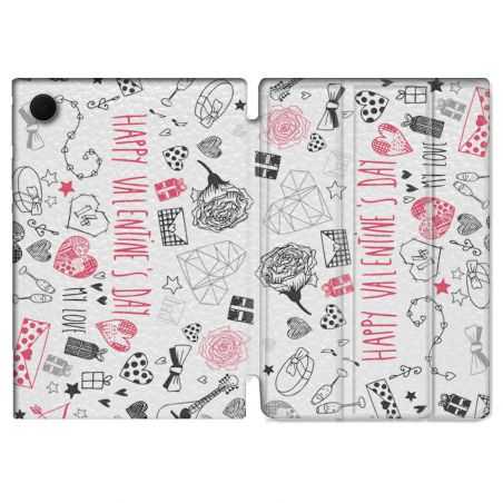 Housse Smart Cover Pour Samsung Galaxy Tab A8 (2022) 10.5 Amour Valentines