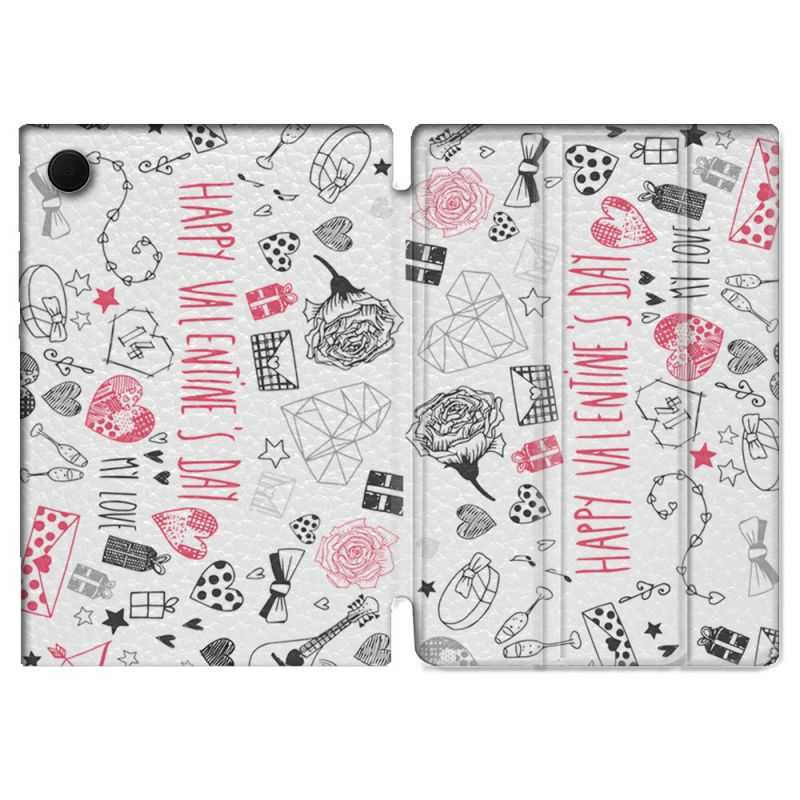 Housse Smart Cover Pour Samsung Galaxy Tab A8 (2022) 10.5 Amour Valentines