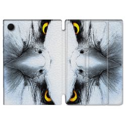 Housse Smart Cover Pour Samsung Galaxy Tab A8 (2022) 10.5 Animal Aigle Royal Blanc