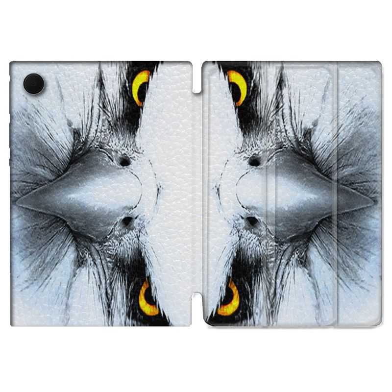 Housse Smart Cover Pour Samsung Galaxy Tab A8 (2022) 10.5 Animal Aigle Royal Blanc