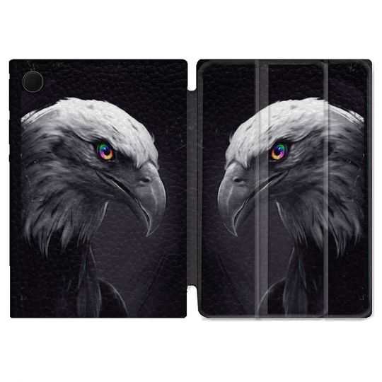 Housse Smart Cover Pour Samsung Galaxy Tab A8 (2022) 10.5 Animal Aigle Royal Noir