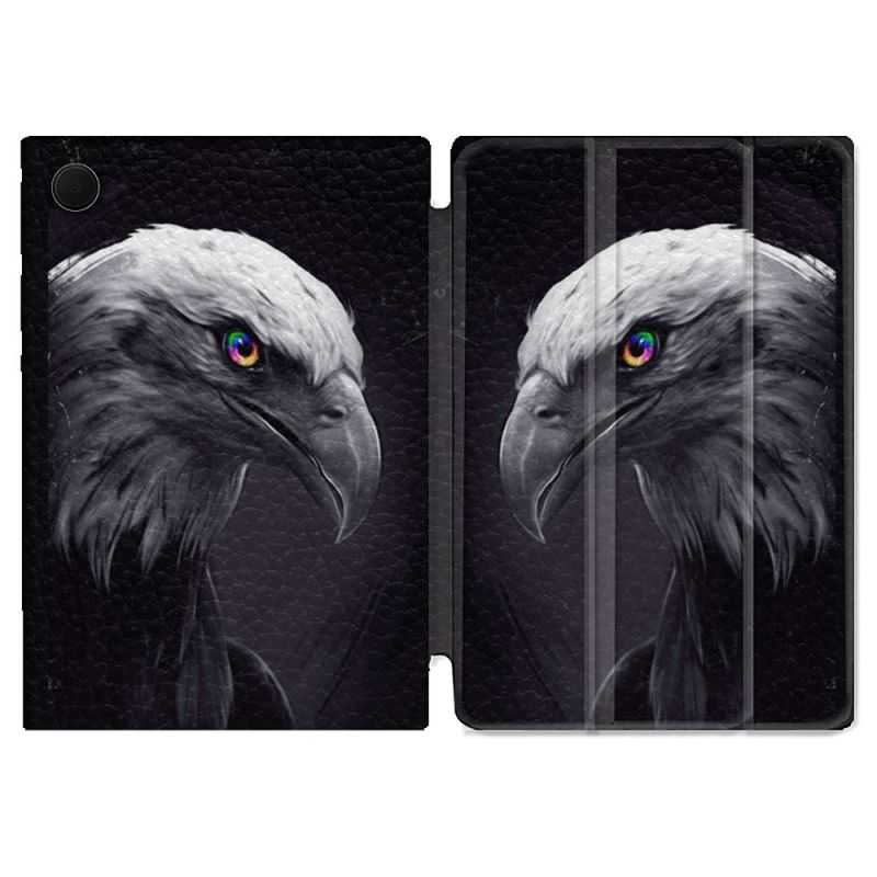 Housse Smart Cover Pour Samsung Galaxy Tab A8 (2022) 10.5 Animal Aigle Royal Noir