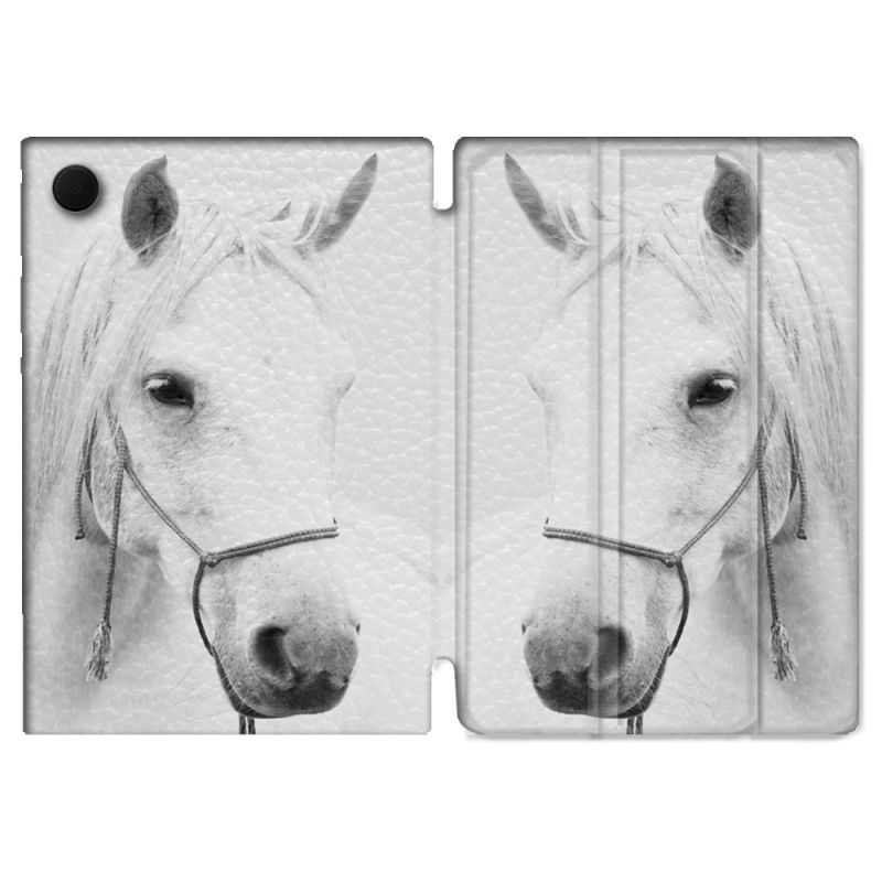 Housse Smart Cover Pour Samsung Galaxy Tab A8 (2022) 10.5 Animal Cheval Cristal