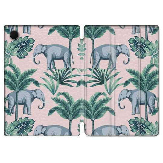 Housse Smart Cover Pour Samsung Galaxy Tab A8 (2022) 10.5 Animal Elephant Pattern