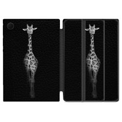 Housse Smart Cover Pour Samsung Galaxy Tab A8 (2022) 10.5 Animal Girafe Noire