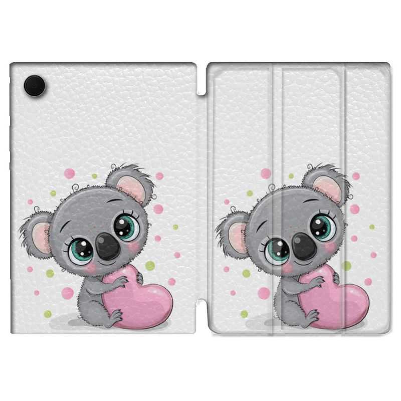 Housse Smart Cover Pour Samsung Galaxy Tab A8 (2022) 10.5 Animal Koala Cœur