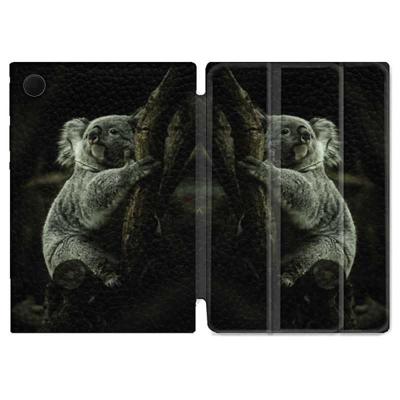 Housse Smart Cover Pour Samsung Galaxy Tab A8 (2022) 10.5 Animal Koala Noir