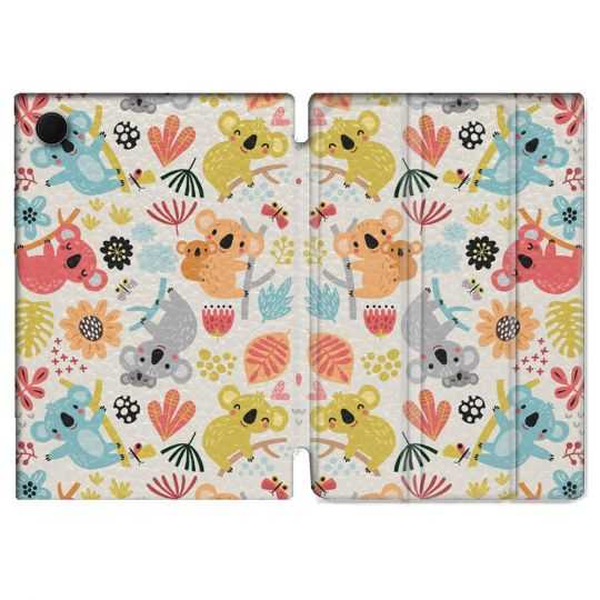 Housse Smart Cover Pour Samsung Galaxy Tab A8 (2022) 10.5 Animal Koala Pattern