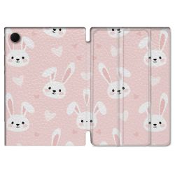 Housse Smart Cover Pour Samsung Galaxy Tab A8 (2022) 10.5 Animal Lapin Rose