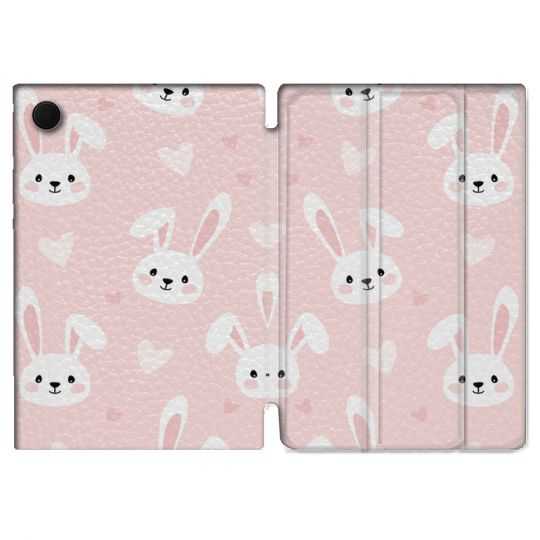 Housse Smart Cover Pour Samsung Galaxy Tab A8 (2022) 10.5 Animal Lapin Rose