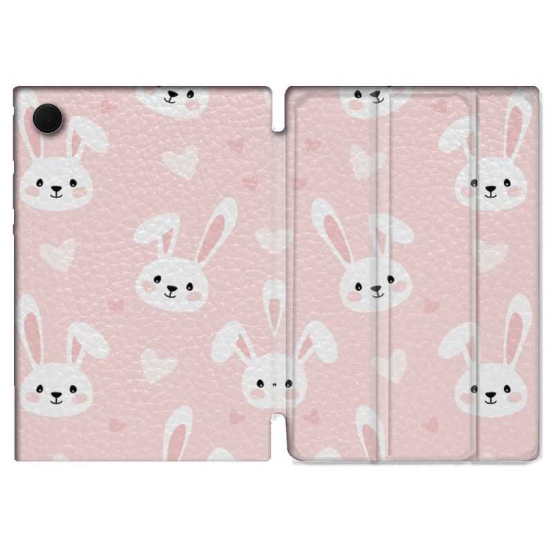 Housse Smart Cover Pour Samsung Galaxy Tab A8 (2022) 10.5 Animal Lapin Rose