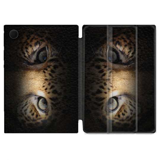 Housse Smart Cover Pour Samsung Galaxy Tab A8 (2022) 10.5 Animal Leopard Yeux