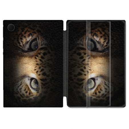 Housse Smart Cover Pour Samsung Galaxy Tab A8 (2022) 10.5 Animal Leopard Yeux